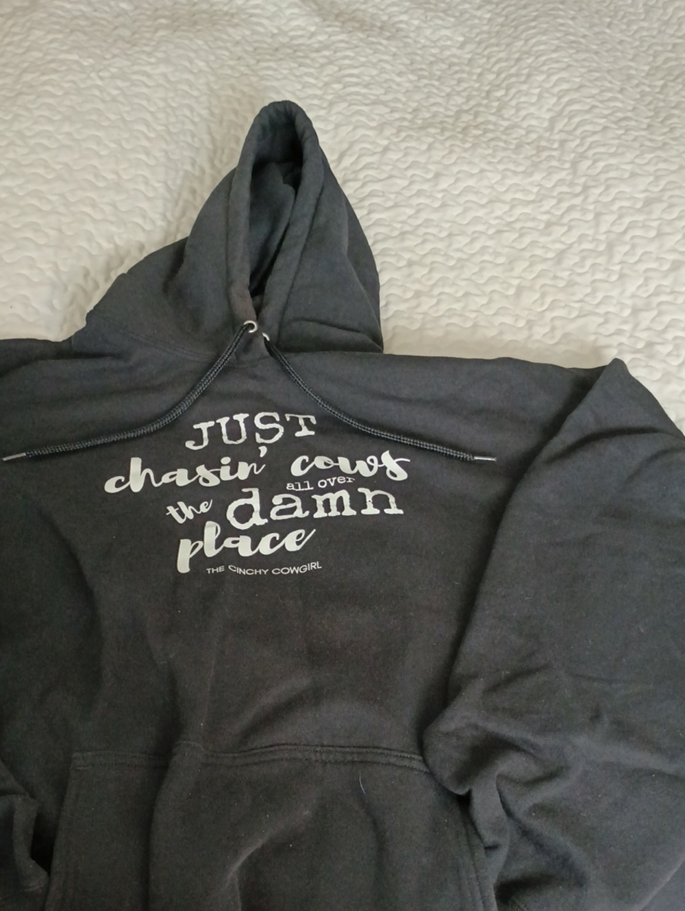 Women's Black Graphic Hoodie